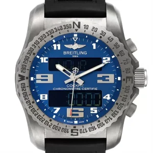 Fake Breitling Cockpit B50 Blue Dial Titanium Mens Replica Watch EB5010