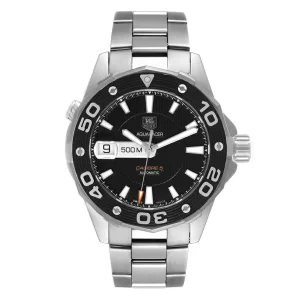 Replica Tag Heuer Aquaracer Calibre 5 500M Black Dial Steel Mens Watches WAJ2114