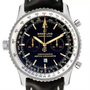 Fake Breitling Chronomatic Limited Edition Black Dial Steel Mens Replica Watch A41350