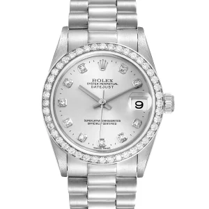Replica Rolex President Datejust Midsize Platinum Diamond Ladies 78286