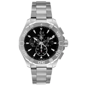 Replica Tag Heuer Aquaracer Black Dial Chronograph Steel Mens Watches CAY1110