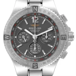 Breitling Hercules Gray Dial Chronograph Steel Mens Replica Watches A39362