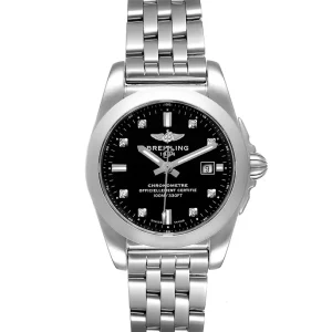 Fake Breitling Galactic 29 Diamond Dial Steel Ladies Replica Watch W72348