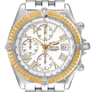 Fake Breitling Chronomat Crosswind Steel Yellow Gold Mens Replica Watch D13055