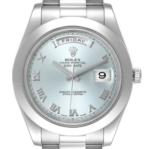 Replica Rolex President Day-Date 41 Blue Dial Platinum 218206