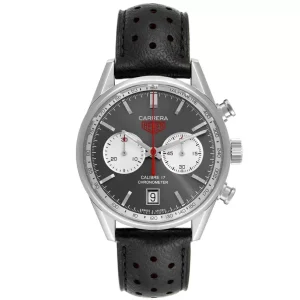 Replica Tag Heuer Carrera Heritage Gray Dial Chronograph Steel Watches CV5110