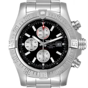Fake Breitling Aeromarine Super Avenger Black Dial Steel Replica Watch A13371