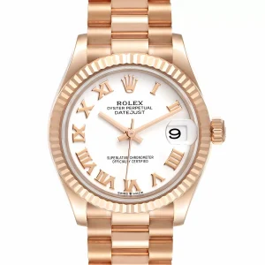 Replica Rolex President Datejust Midsize 31 Rose Gold Ladies 278275