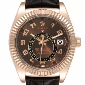 Replica Rolex Sky-Dweller Chocolate Brown Everose Gold 326135