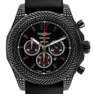 Fake Breitling Bentley Barnato Black Dial Diamond Mens Replica Watch M41390
