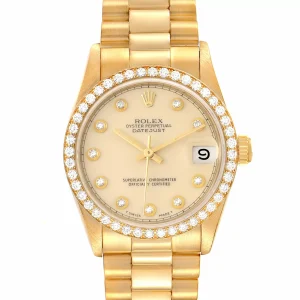 Replica Rolex President Datejust 31 Midsize Yellow Gold Diamond Ladies 68288