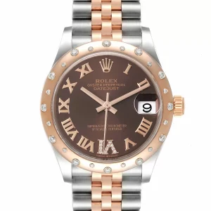 Rolex Datejust 31 Midsize Steel Rose Gold Diamond Ladies Replica 278341
