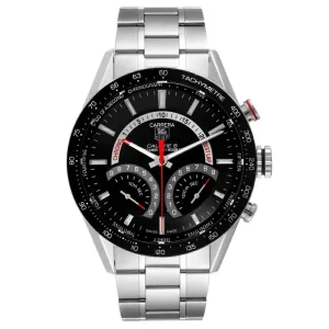 Replica Tag Heuer Carrera Calibre S Laptimer Black Dial Steel Mens Watches CV7A10