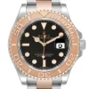 Replica Rolex Yachtmaster 40 Everose Gold Steel Black Dial 116621