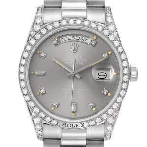 Replica Rolex President Day-Date 18k White Gold Diamond 18139