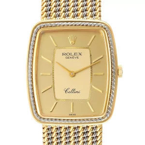 Replica Rolex Cellini 18k Yellow White Gold Champagne Dial Unisex 4340