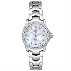 Replica TAG Heuer Link MOP Diamond Dial Bezel Steel Ladies Watches WJF1319