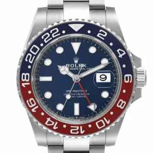Replica Rolex GMT Master II 18k White Gold Pepsi Bezel Blue Dial 126719