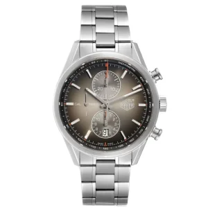 Replica Tag Heuer Carrera Brown Dial Chronograph Steel Mens Watches CAR2112