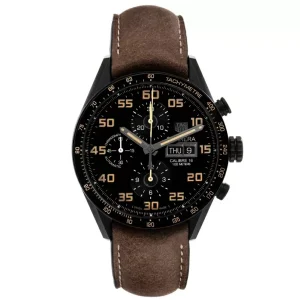 Replica Tag Heuer Carrera Day Date Titanium PVD Mens Watches CV2A84