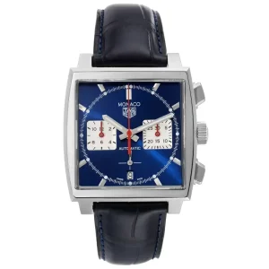 Replica Tag Heuer Monaco Calibre 02 Blue Dial Steel Mens Watches CBL2111