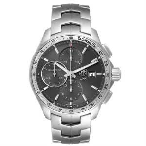 Replica TAG Heuer Link Steel Grey Dial Chronograph Mens Watches CAT2017