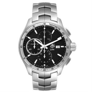Replica TAG Heuer Link Steel Black Dial Chronograph Mens Watches CAT2010