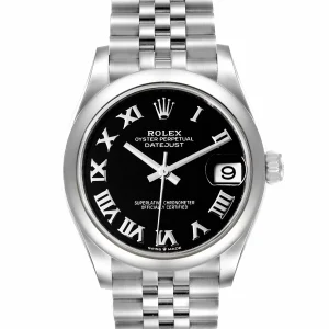 Rolex Datejust 31mm Midsize Black Dial Steel Ladies Replica 278240