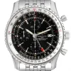 Breitling Navitimer World Black Dial Steel Mens Replica Watches A24322