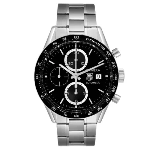 Replica Tag Heuer Carrera Chronograph Steel Black Dial Mens Watches CV2010