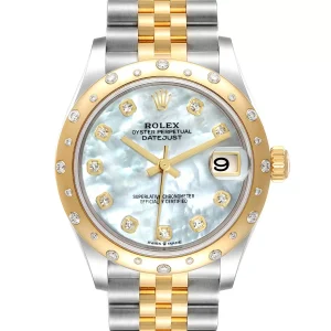 Rolex Datejust 31 Midsize Steel Yellow Gold Diamond Ladies Replica 278343