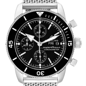 Breitling SuperOcean Heritage II Chrono Black Dial Mens Replica Watches A13313