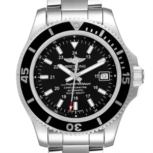 Breitling Superocean II Black Dial Steel Mens Replica Watches A17365
