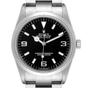 Fake Rolex Explorer I Black Dial Stainless Steel Watch 114270 (1)
