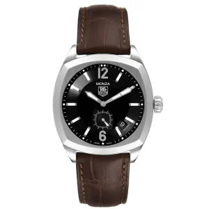 Tag Heuer Monza Black Dial Steel Mens Replica Watches WR2110