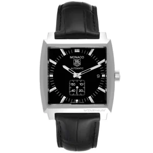 Replica Tag Heuer Monaco Leather Strap Automatic Mens Watches WW2110