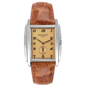 Patek Philippe Gondolo Small Seconds White Gold Mens Fake 5124