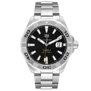 Replica Tag Heuer Aquaracer Black Dial Steel Mens Watches WAY2010