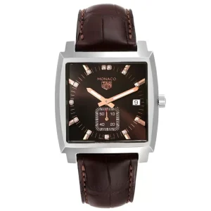 Replica Tag Heuer Monaco Bronze Diamond Dial Steel Unisex Watches WAW131E