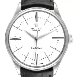 Replica Rolex Cellini Dual Time White Gold Automatic 50509