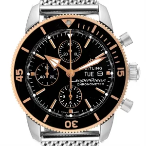 Breitling Superocean Heritage II Steel Rose Gold Chronograph Mens Replica Watches U13313