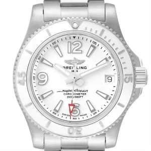 Breitling Superocean 36mm White Dial Ladies Replica Watches A17316