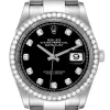 Rolex Datejust Steel Black Diamond Dial Bezel Replica 126284