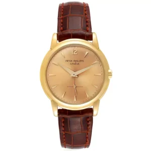 Patek Philippe Calatrava Disco Volante Yellow Gold Vintage Mens Fake 2551