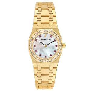 Replica NOT FOR SALE Audemars Piguet Royal Oak Yellow Gold Diamond Rubies Ladies Clone 66344BA PARTIAL PAYMENT