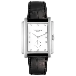 Patek Philippe Gondolo Small Seconds White Gold Diamond Mens Fake 5024