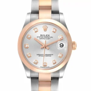 Rolex Datejust 31 Midsize Steel Rose Gold Diamond Dial Replica 278241