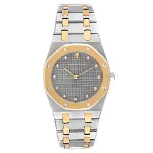 Replica Audemars Piguet Royal Oak Steel Yellow Gold Diamond Mens Clone 56303SA