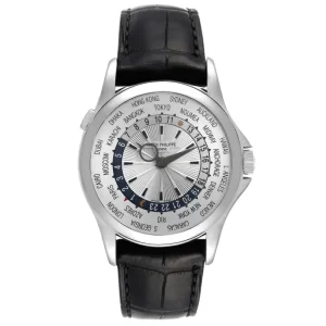 Patek Philippe World Time Complications White Gold Mens Fake 5130