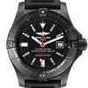 Fake Breitling Avenger Seawolf Code Red Blacksteel LE Replica Watch M17330